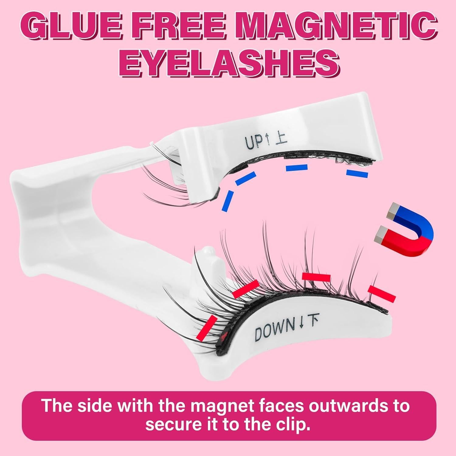 Pestañas Magnéticas Reutilizables Merry+Pure 2 Pares 4 Imán