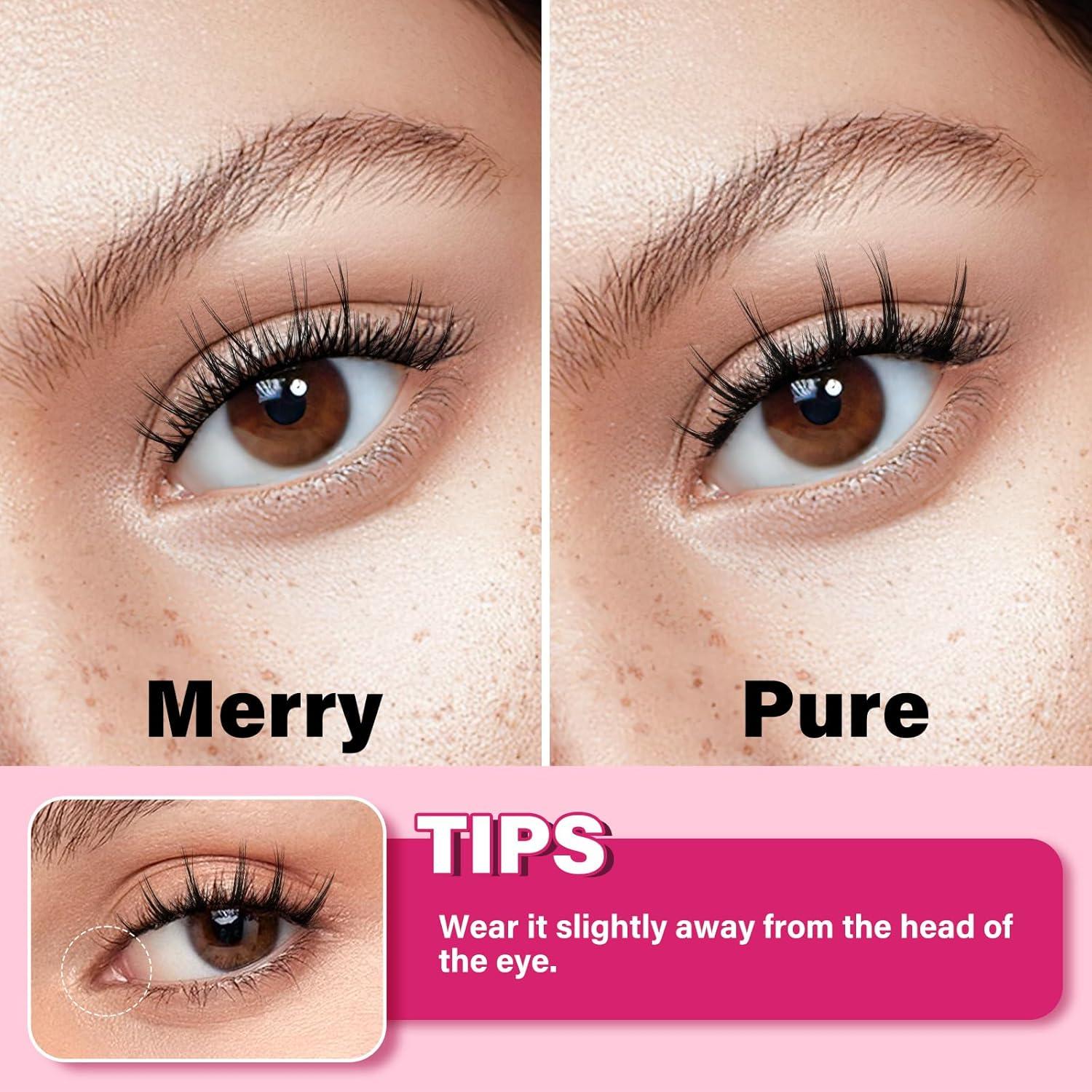 Pestañas Magnéticas Reutilizables Merry+Pure 2 Pares 4 Imán