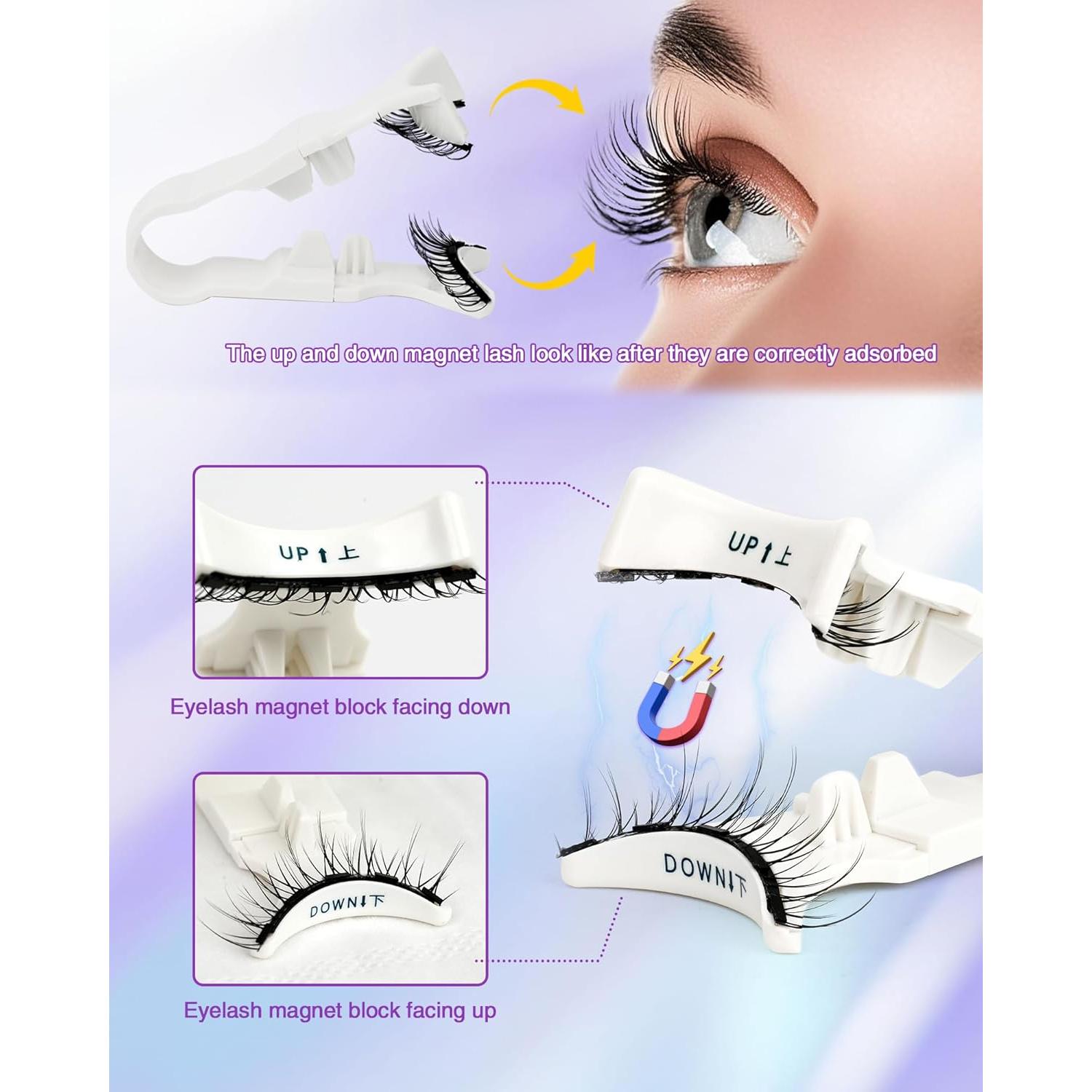 Pestañas Magnéticas LZM Look Natural 2 Pares Reutilizables