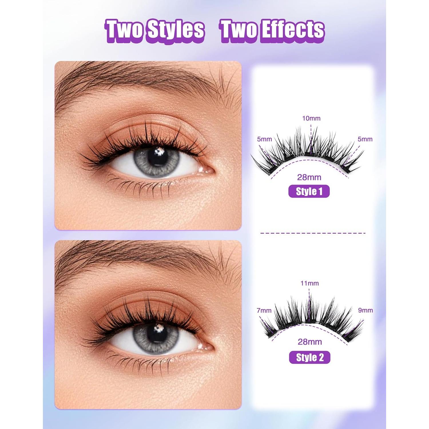 Pestañas Magnéticas LZM Look Natural 2 Pares Reutilizables