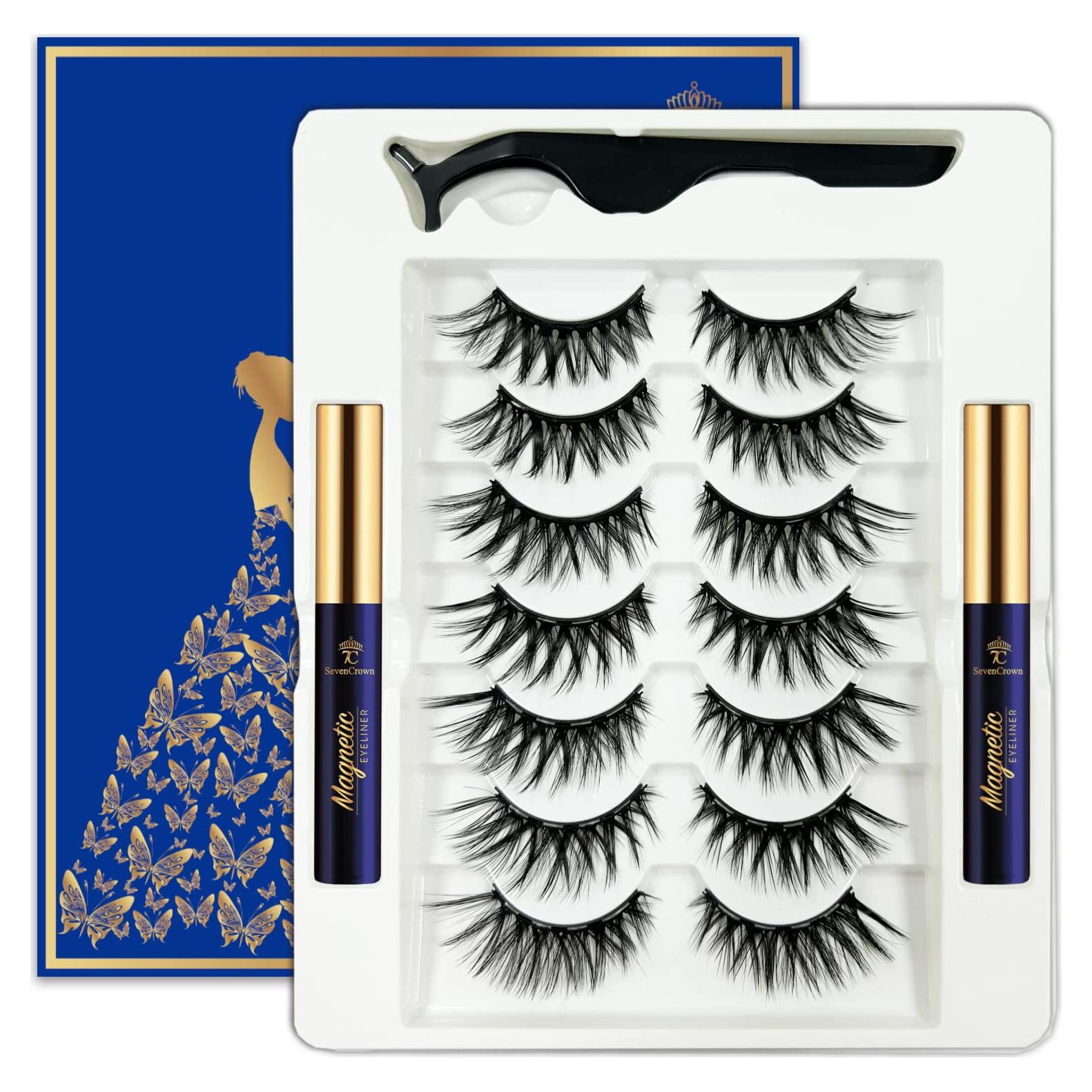 Kit de Pestañas Magnéticas 7C SevenCrown Ojo de Gato 7 Pares