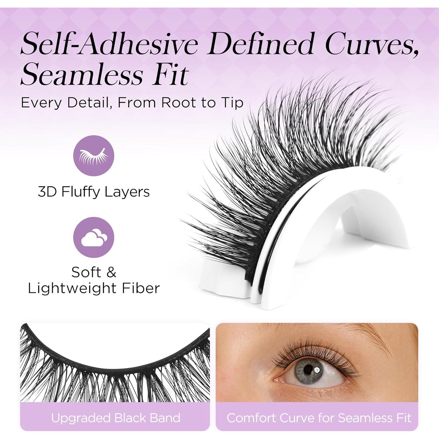 Pestañas Postizas Autoadhesivas BEYELIAN Wispy 5 Pares