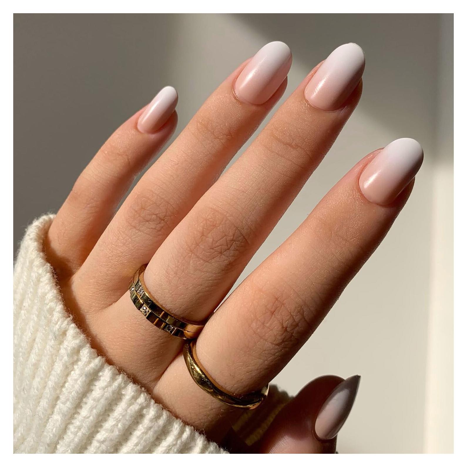 Uñas Postizas Glamnetic Crema Ombre Neutral 30 Uñas Reutilizables