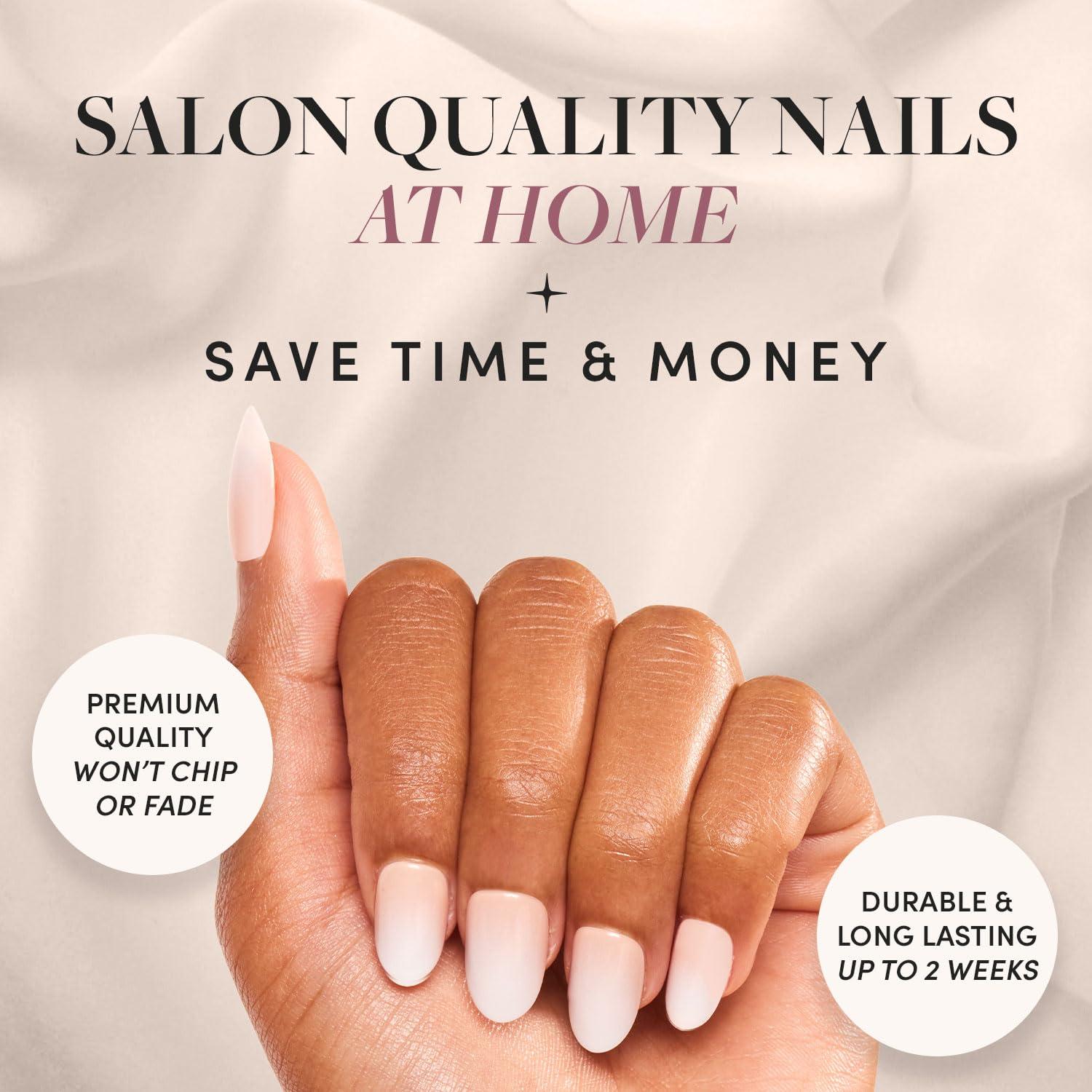 Uñas Postizas Glamnetic Crema Ombre Neutral 30 Uñas Reutilizables