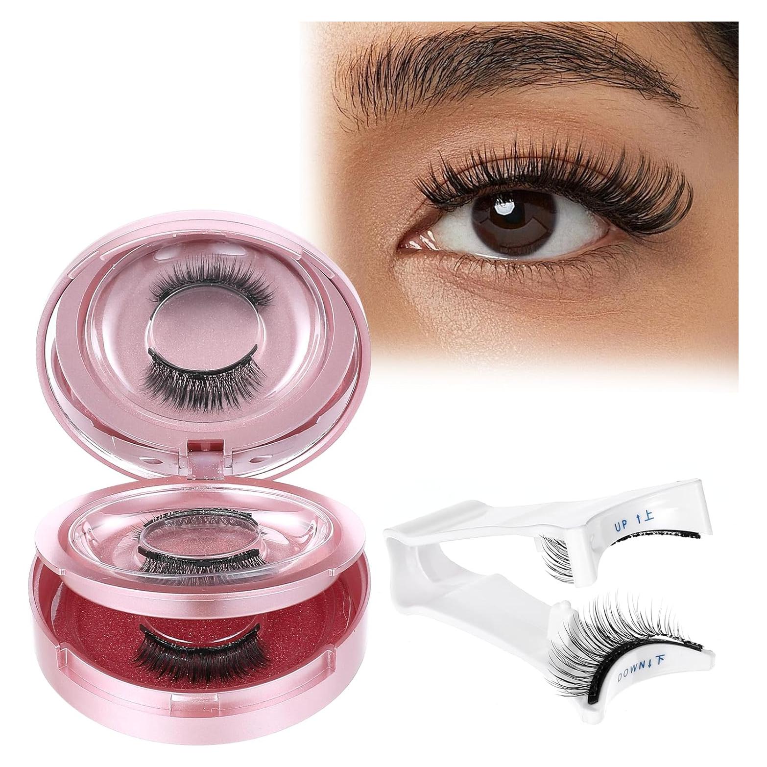 Kit de Pestañas Magnéticas Qianyu 2 Pares Reutilizables con Aplicador