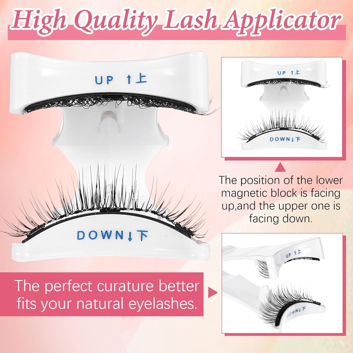 Kit de Pestañas Magnéticas Qianyu 2 Pares Reutilizables con Aplicador