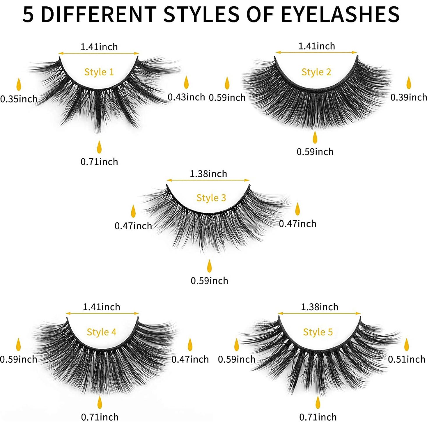 Pestañas Postizas DYSILK 5 Pares 6D Visón Natural 15-18mm