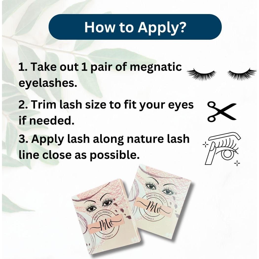 Pestañas Postizas Magnéticas 3D MW Paris - 5 Pares Reutilizables