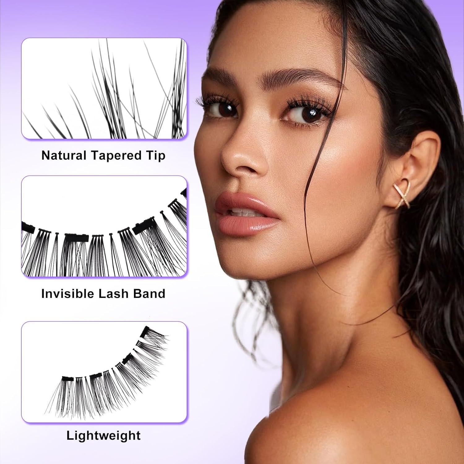 Pestañas Magnéticas Reutilizables WENDY LASHES 4 Pares Naturales