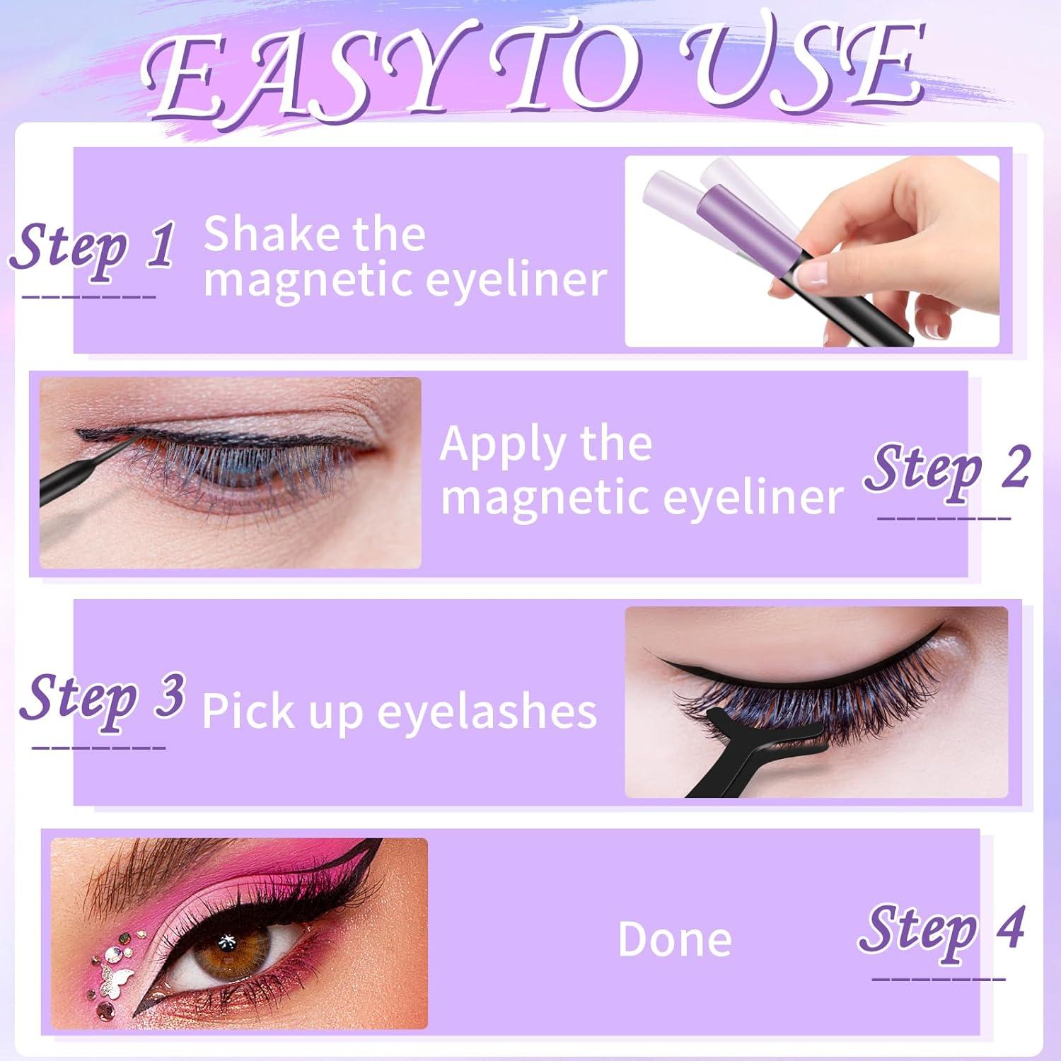 Kit de Pestañas Magnéticas AHET - 10 Pares Reutilizables