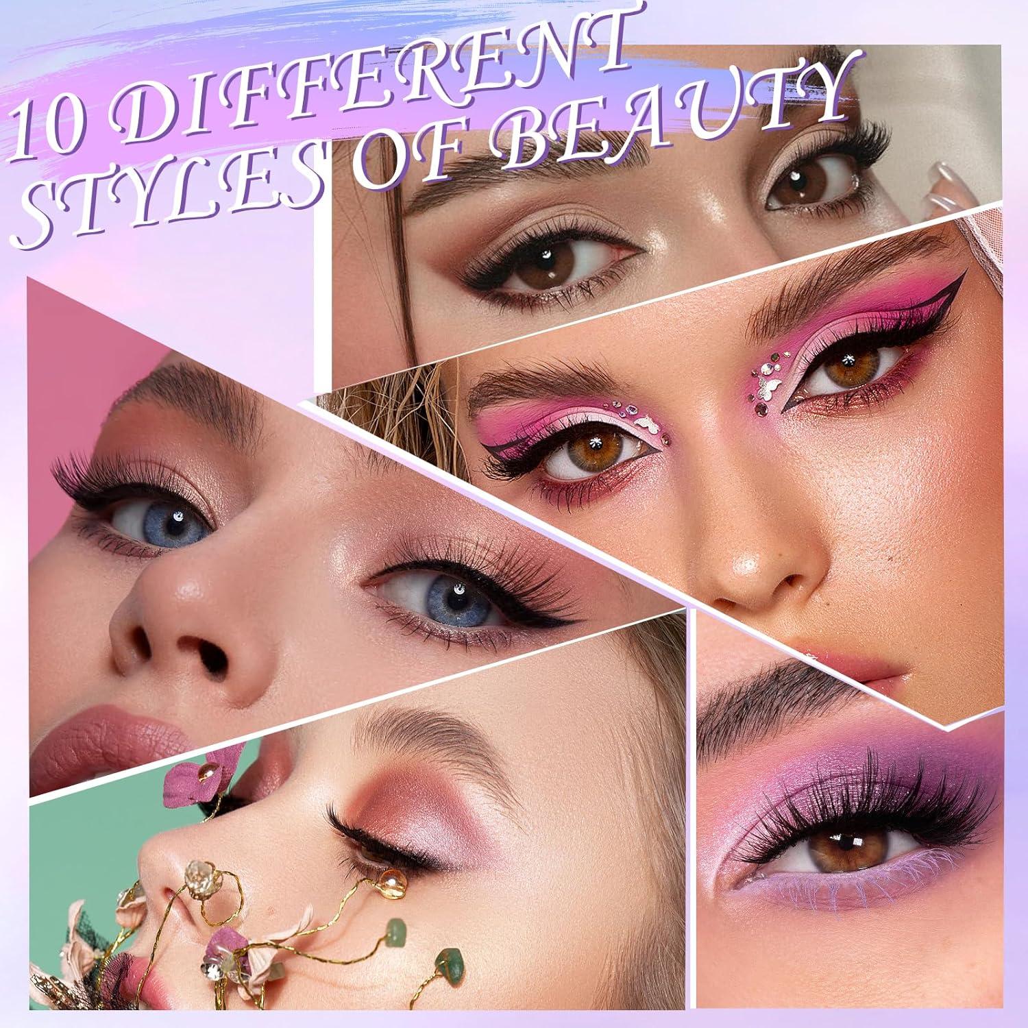 Kit de Pestañas Magnéticas AHET - 10 Pares Reutilizables