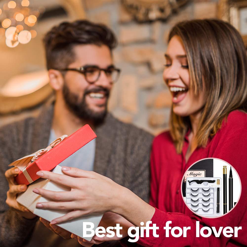 Kit de Delineador y Pestañas Mágicas OOK, 5 Pares Reutilizables