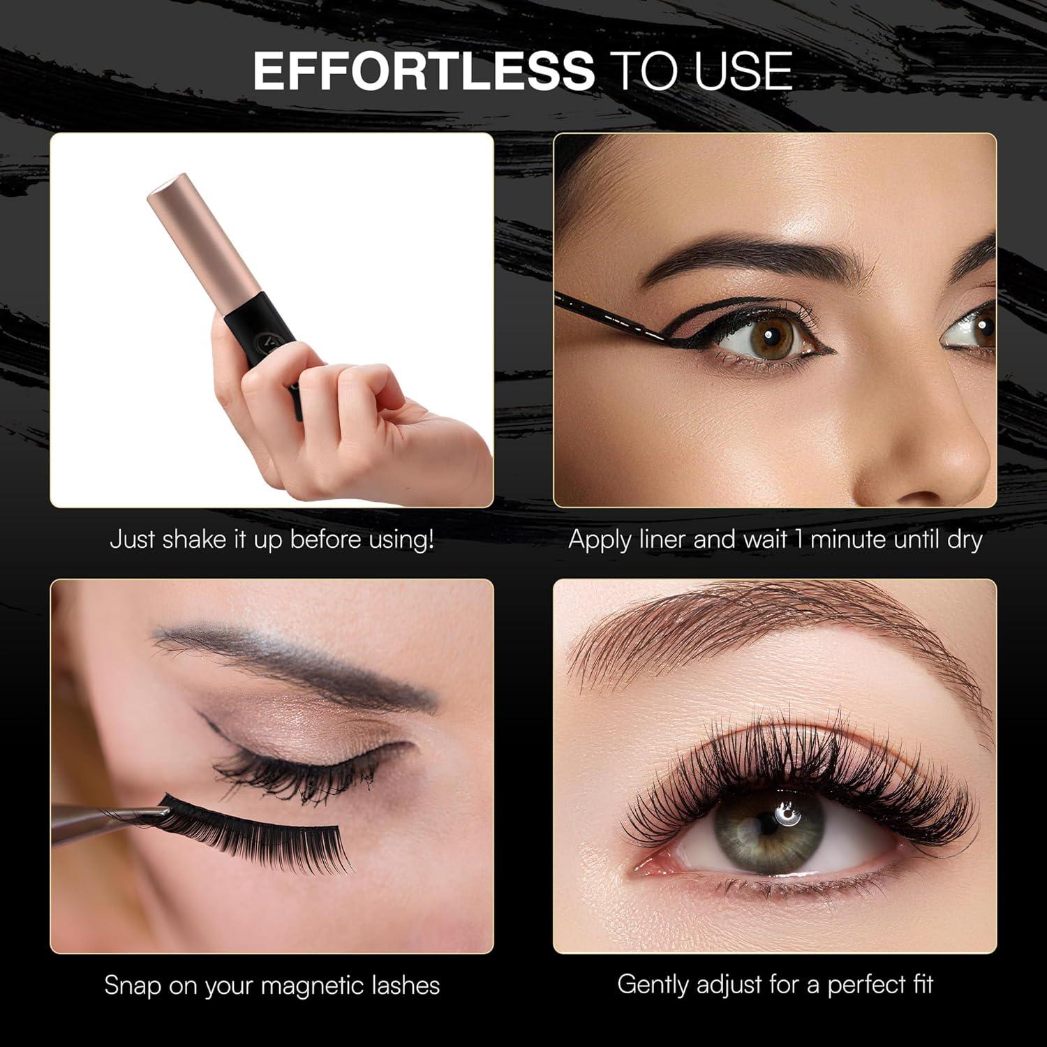 Pestañas Magnéticas Suaves VIERVO 2025 - 5 Pares Reutilizables