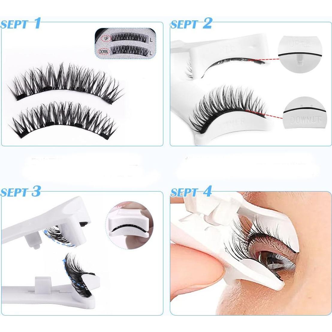 Juego de Pestañas Magnéticas Reutilizables Yiwu 2 Pares 7-11mm