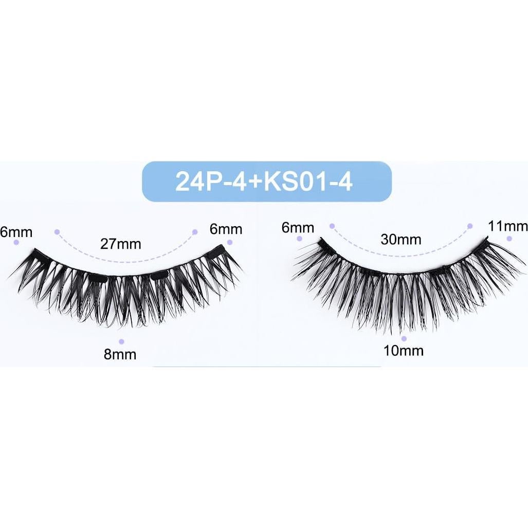 Juego de Pestañas Magnéticas Reutilizables Yiwu 2 Pares 7-11mm