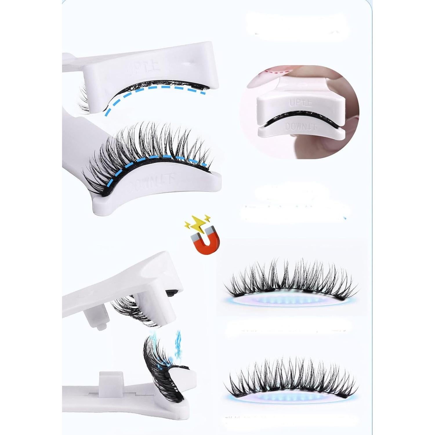 Juego de Pestañas Magnéticas Reutilizables Yiwu 2 Pares 7-11mm