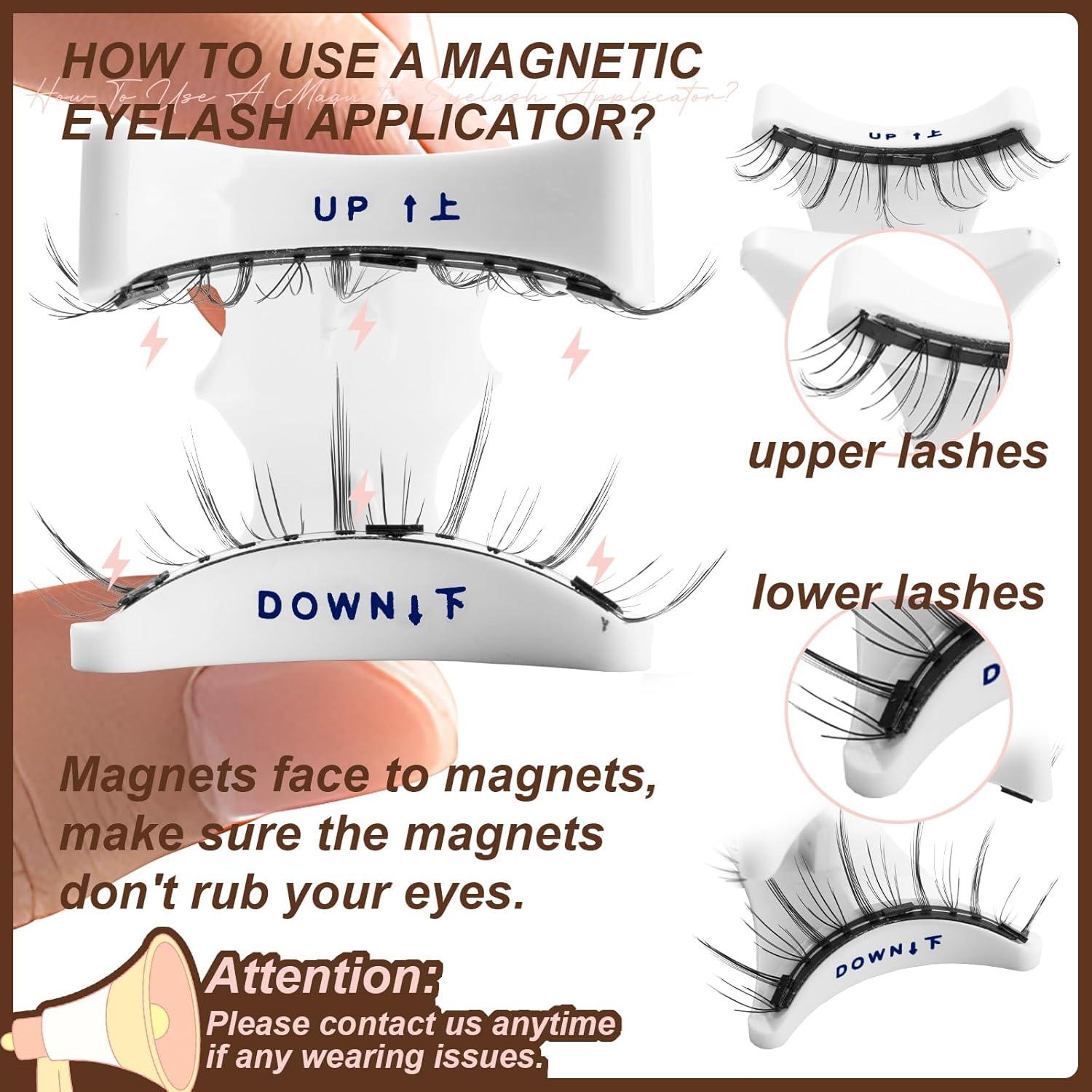 Pestañas Magnéticas JIECAI Reutilizables con Aplicador 10x8cm