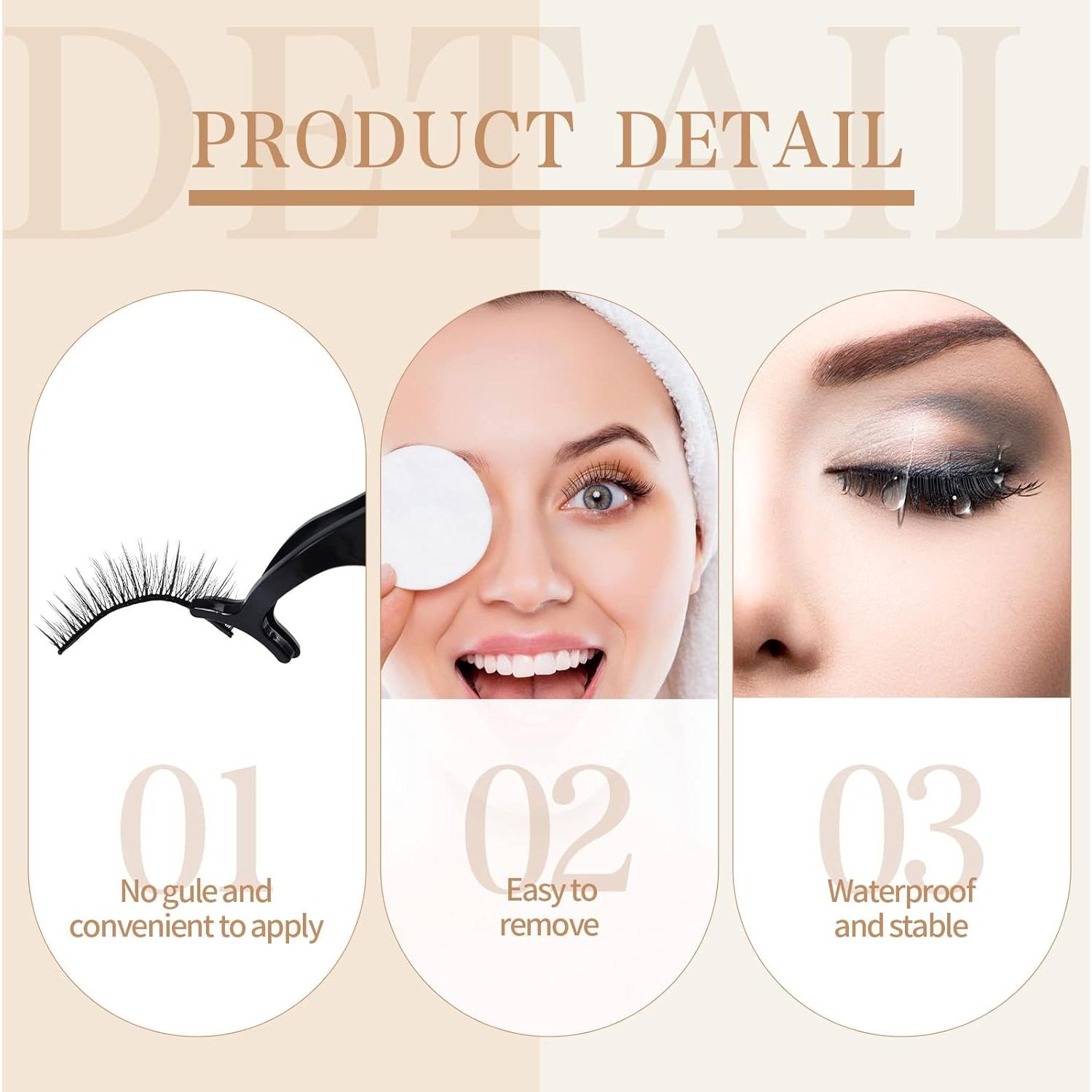 Pestañas Autoadhesivas Reutilizables Nuogo - 24 Pares Naturales