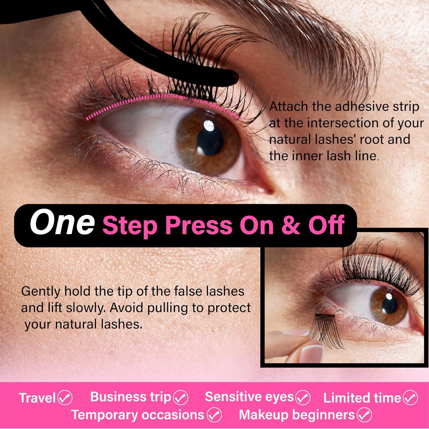 Pestañas Autoadhesivas Reutilizables AJEAJE 72 Piezas 3D