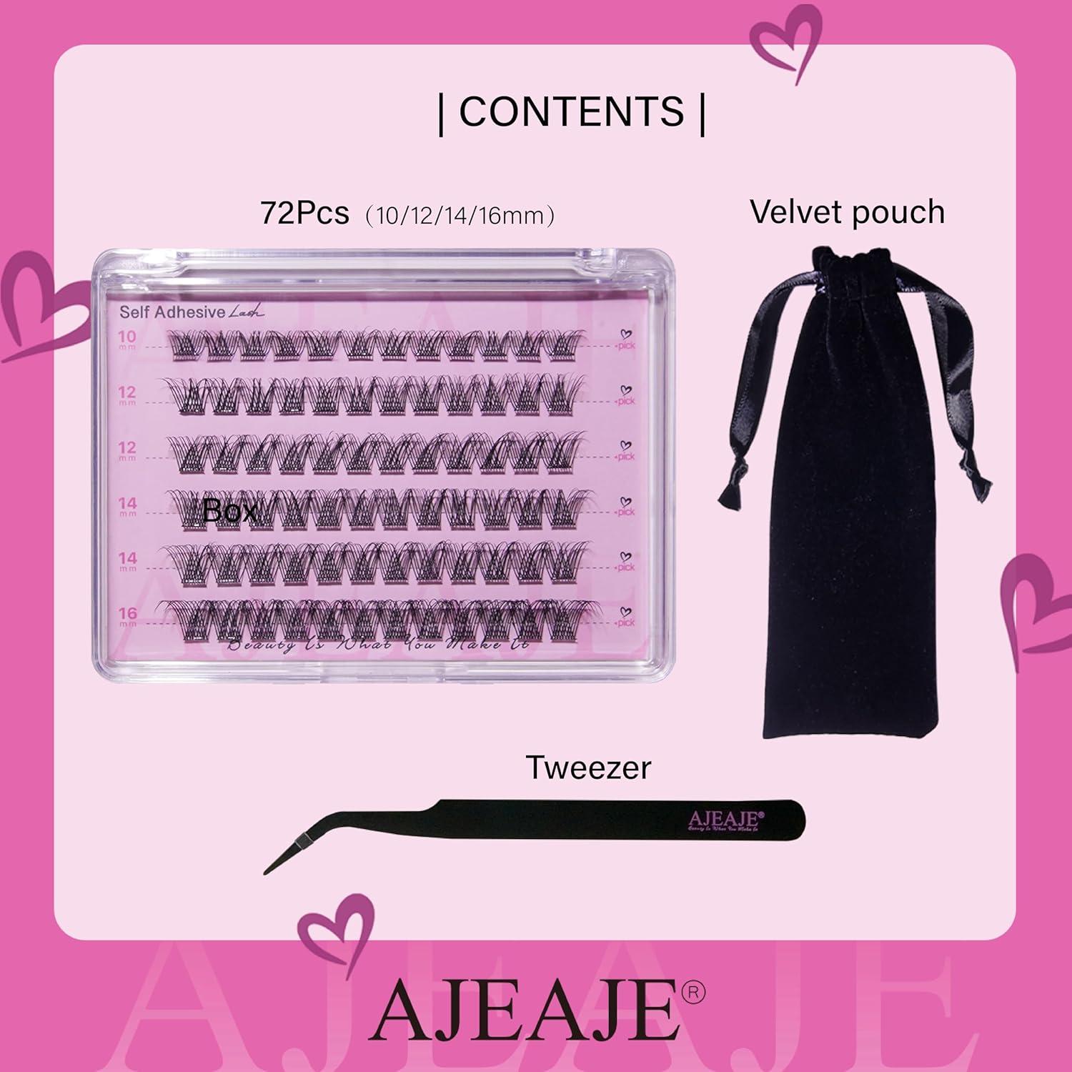 Pestañas Autoadhesivas Reutilizables AJEAJE 72 Piezas 3D