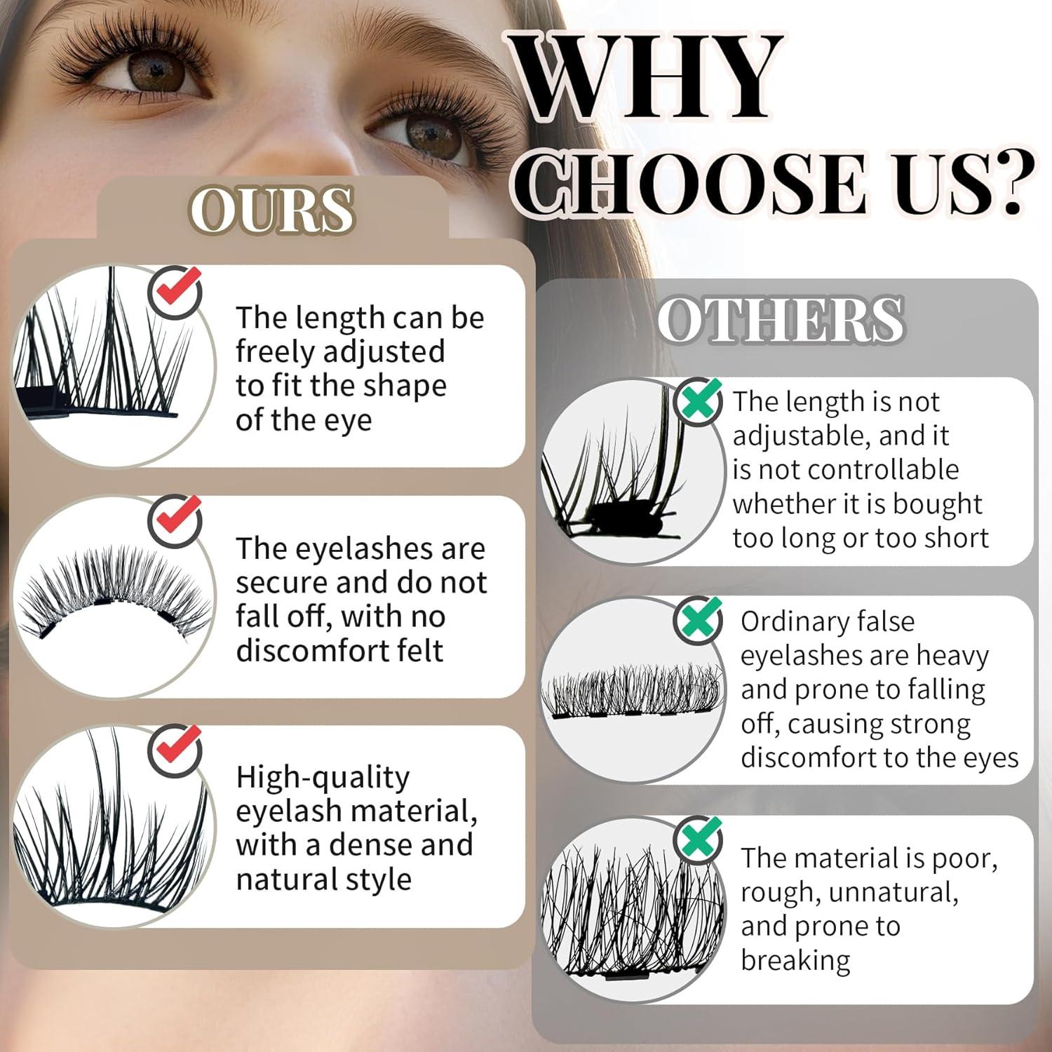 Pestañas Magnéticas Reutilizables TECHNORAMA GII 2 Pares Ajustables