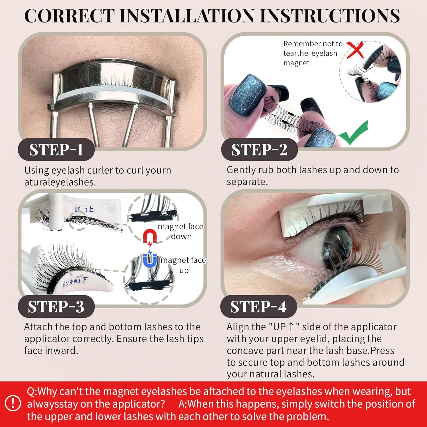 Pestañas Magnéticas Reutilizables TECHNORAMA GII 2 Pares Ajustables