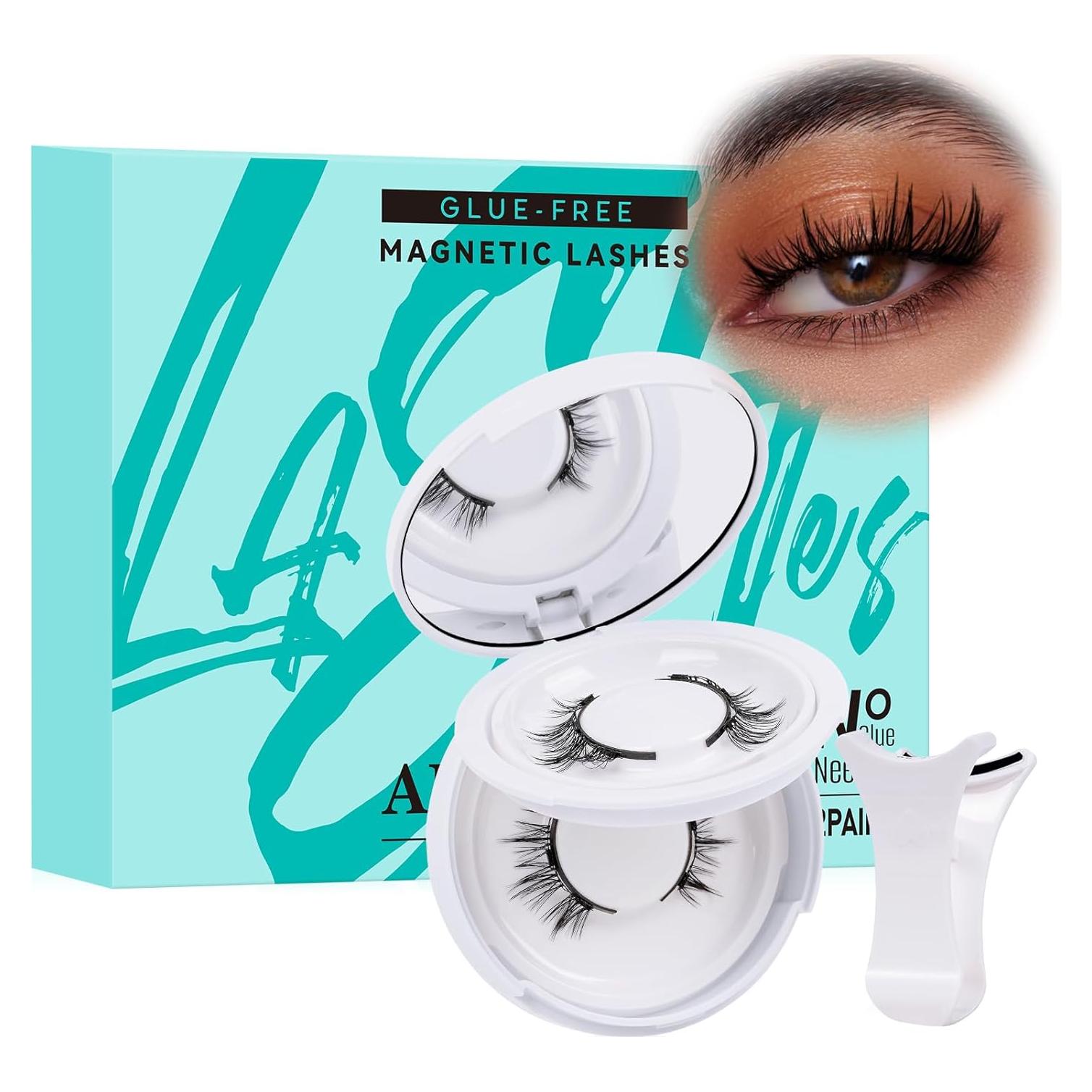 Kit de Pestañas Magnéticas AMZGIRL - 2 Pares Reutilizables