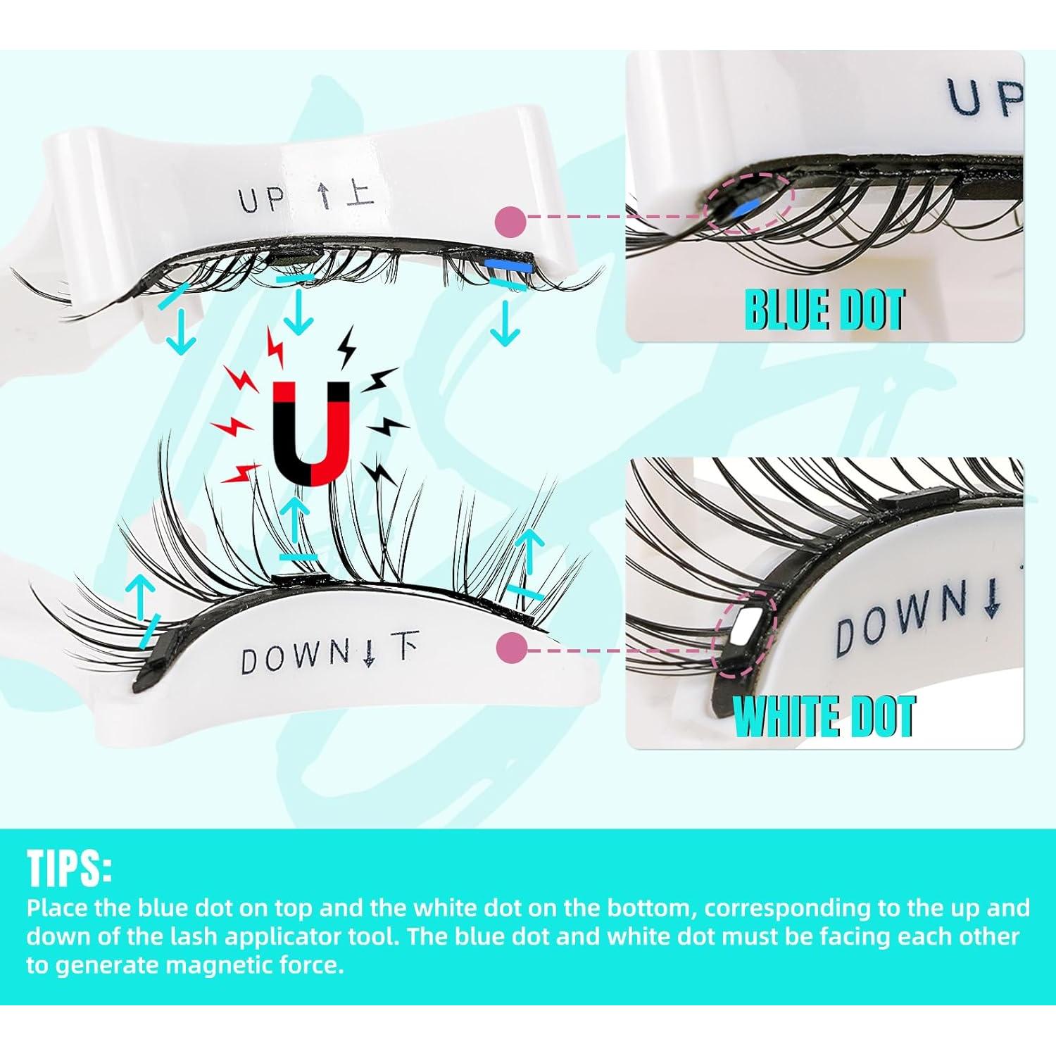 Kit de Pestañas Magnéticas AMZGIRL - 2 Pares Reutilizables