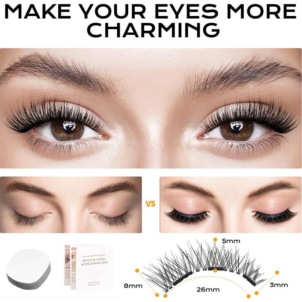 Pestañas Magnéticas Reutilizables TEIHWAL 3D Sin Pegamento