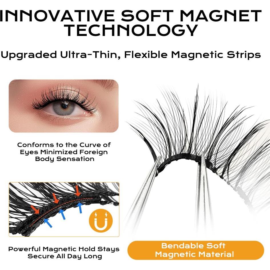 Pestañas Magnéticas Reutilizables TEIHWAL 3D Sin Pegamento