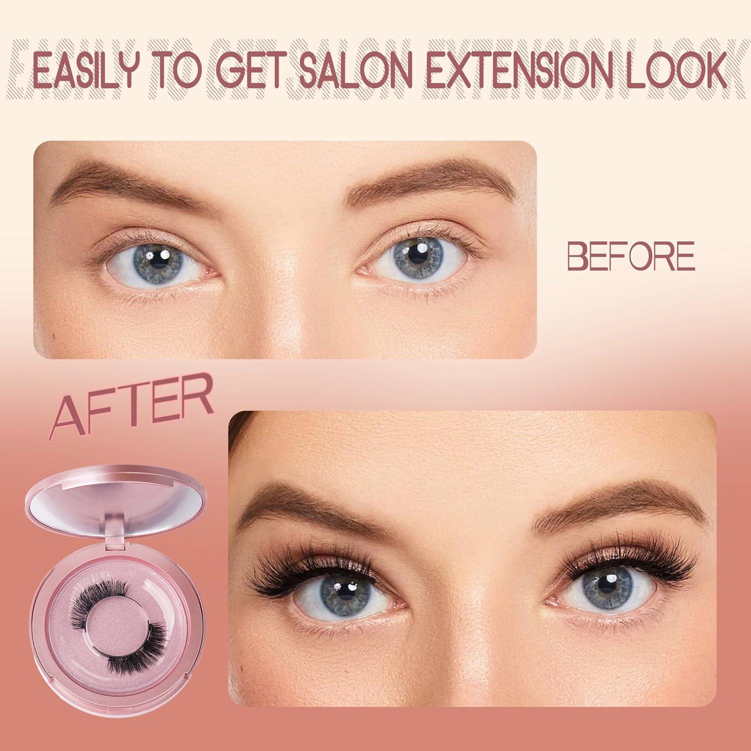 Kit de Pestañas Magnéticas GEMERRY 2 Pares con Aplicador