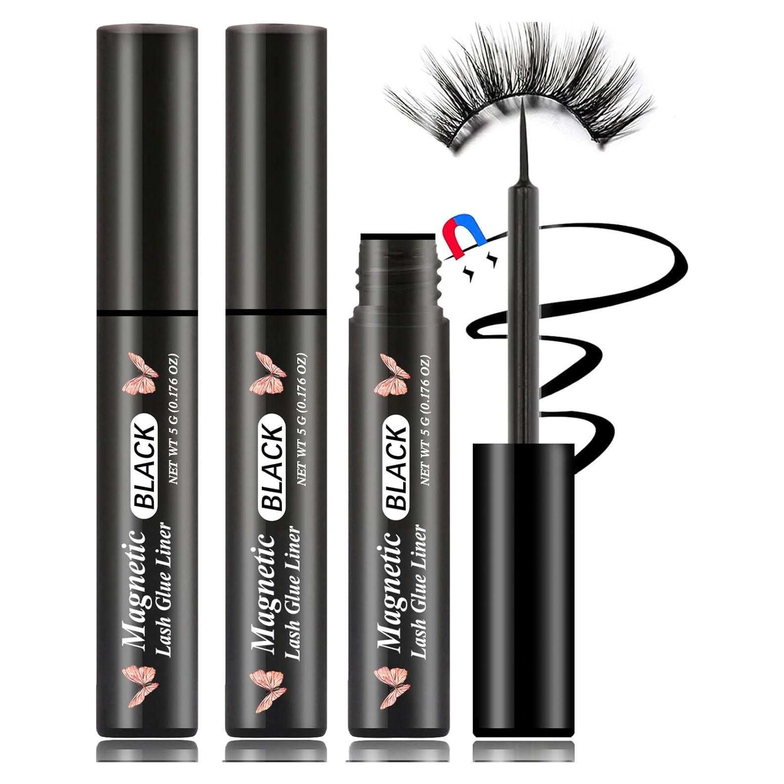 Delineador Magnético HSKIE 3 Tubos Negro - Sujeción Fuerte