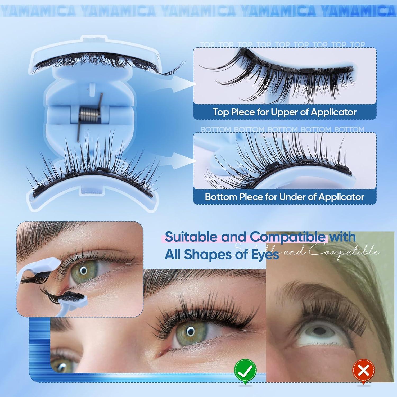 Pestañas Magnéticas Naturales Yawamica con Aplicador 14mm