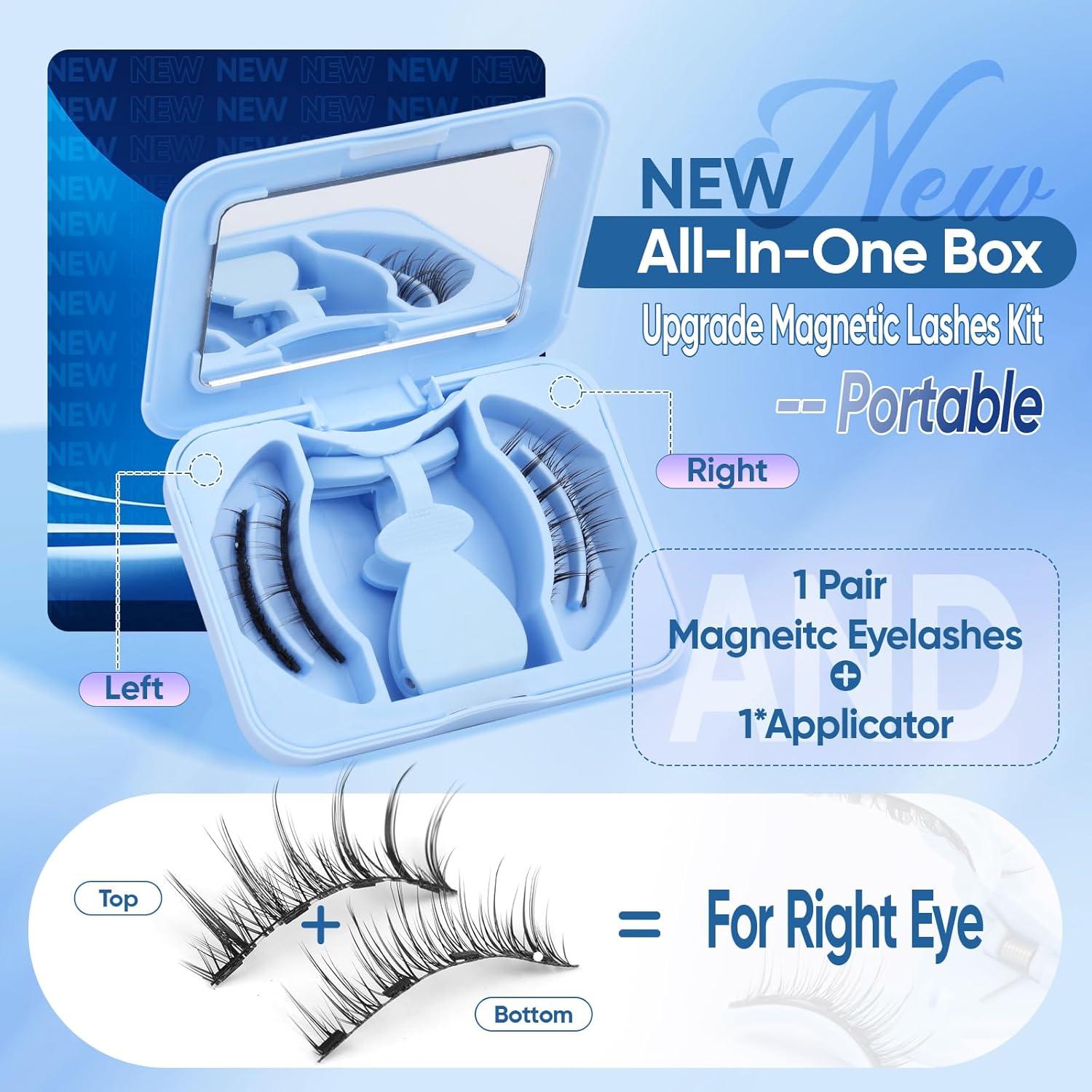 Pestañas Magnéticas Naturales Yawamica con Aplicador 14mm