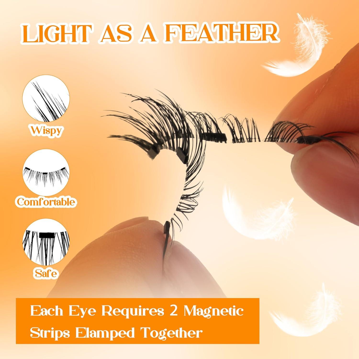 Pestañas Magnéticas GEMERRY Kit 2 Pares con Aplicador