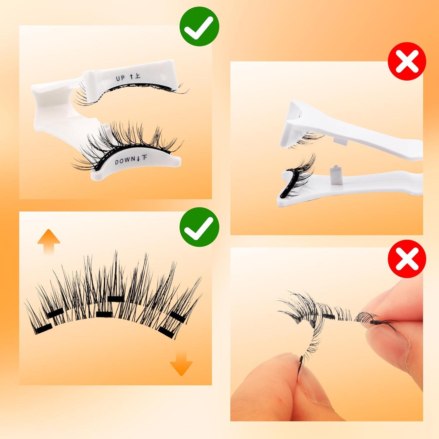 Pestañas Magnéticas GEMERRY Kit 2 Pares con Aplicador