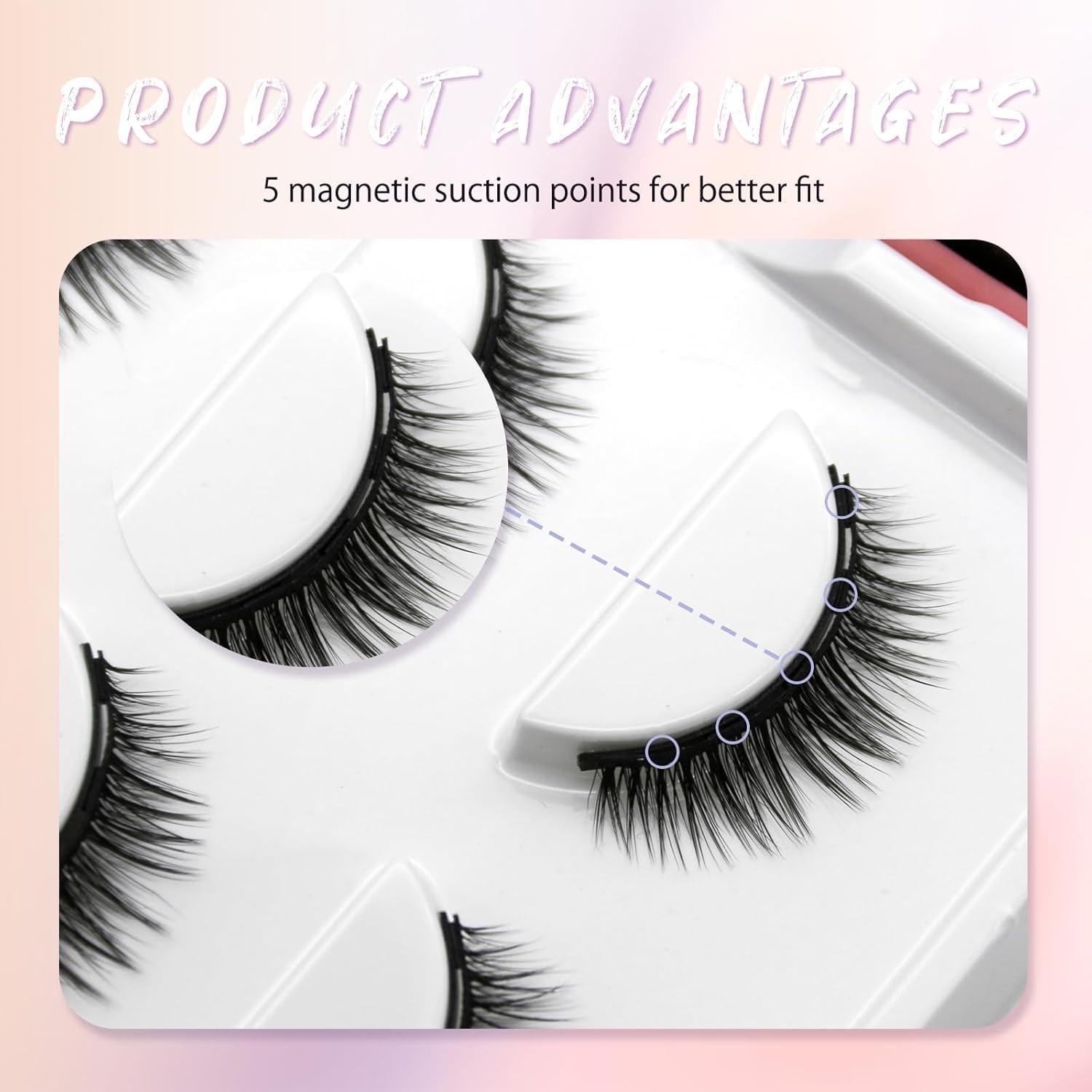 Pestañas Magnéticas Reutilizables LASHGLSO - Sin Pegamento