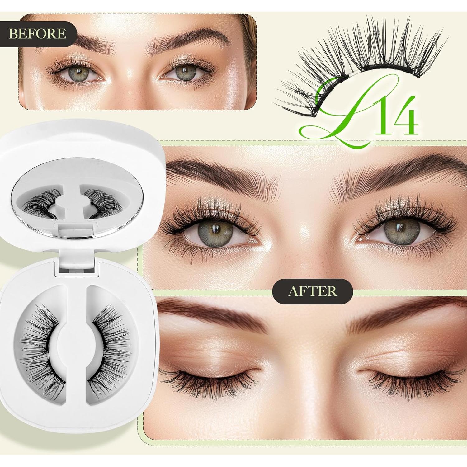 Pestañas Magnéticas LASHVIEW Suaves Reutilizables con Aplicador