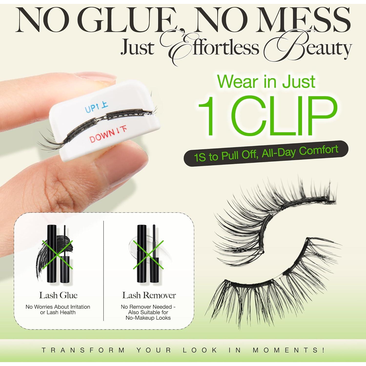 Pestañas Magnéticas LASHVIEW Suaves Reutilizables con Aplicador