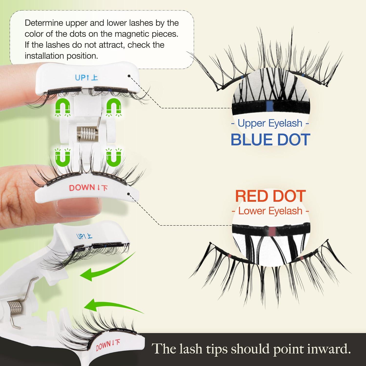Pestañas Magnéticas LASHVIEW Suaves Reutilizables con Aplicador