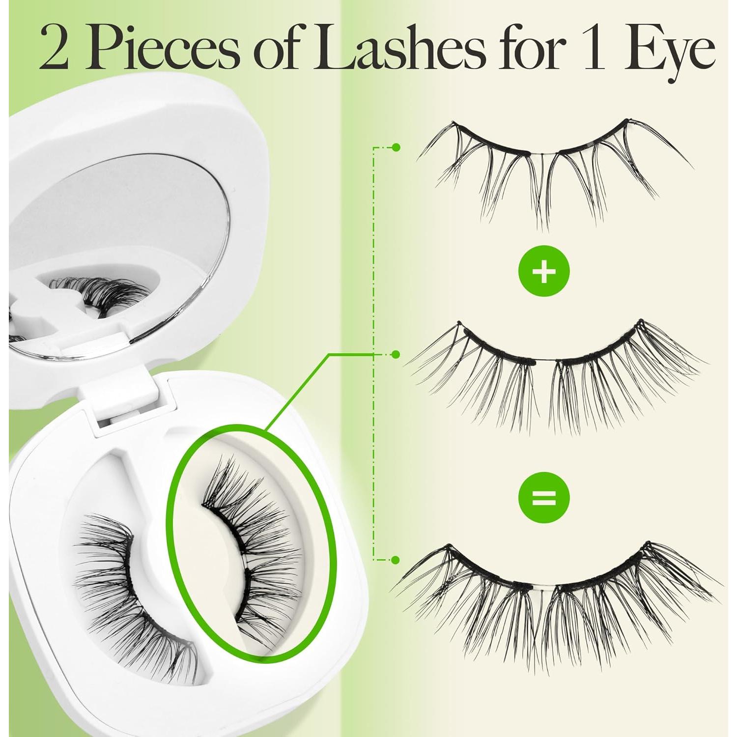 Pestañas Magnéticas LASHVIEW Suaves Reutilizables con Aplicador