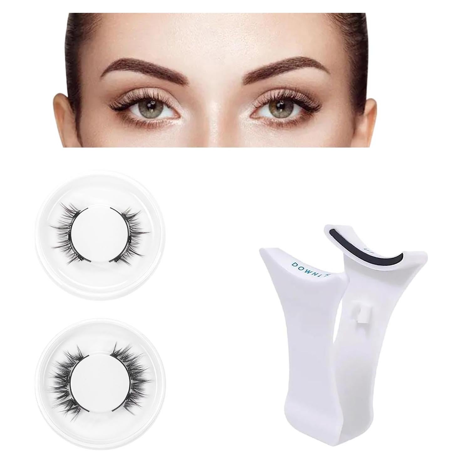 Pestañas Magnéticas Reutilizables HDJCCY - 2 Pares Naturales