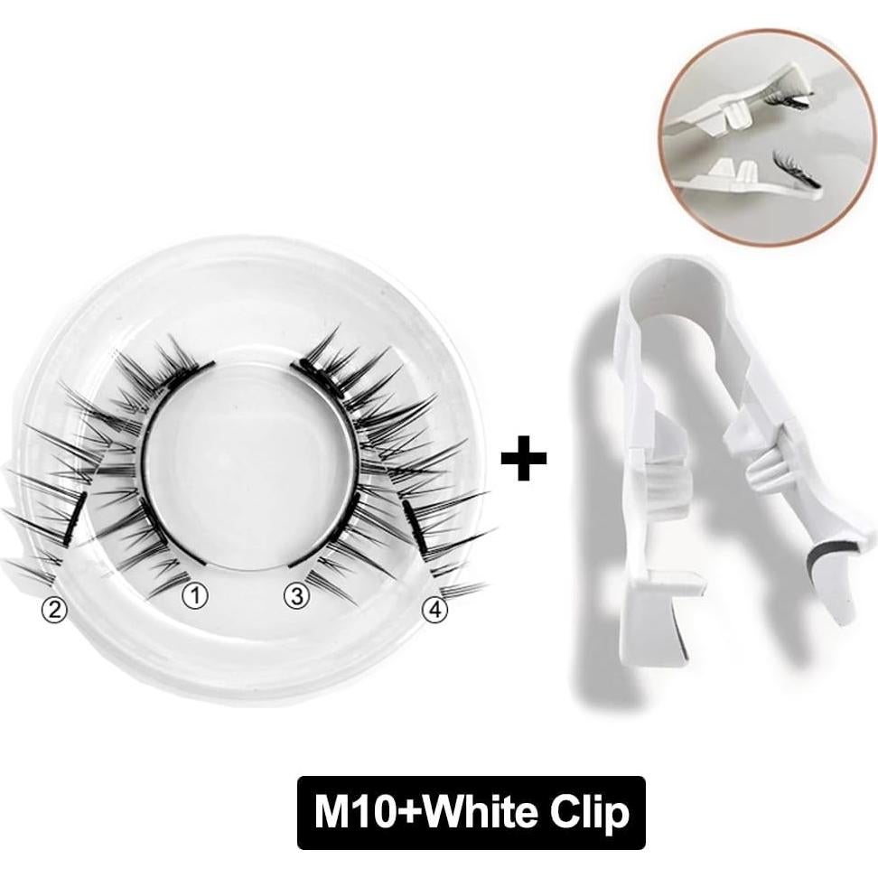 Pestañas Magnéticas Reutilizables HDJCCY - 2 Pares Naturales