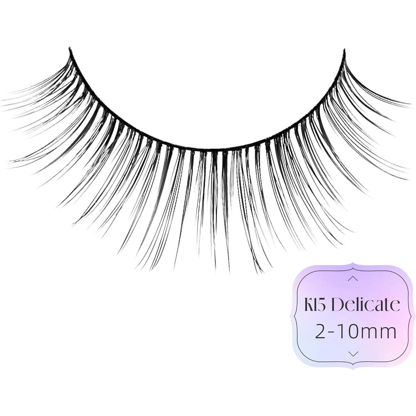 Pestañas Postizas Naturales Ukrizi K15 9mm Delicadas