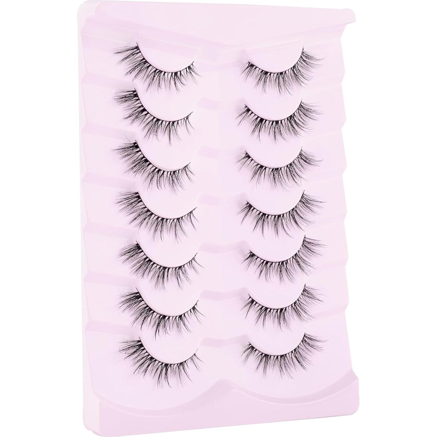 Pestañas de Ojo de Gato Siligli 15mm Wispy Naturales 7 Paquetes