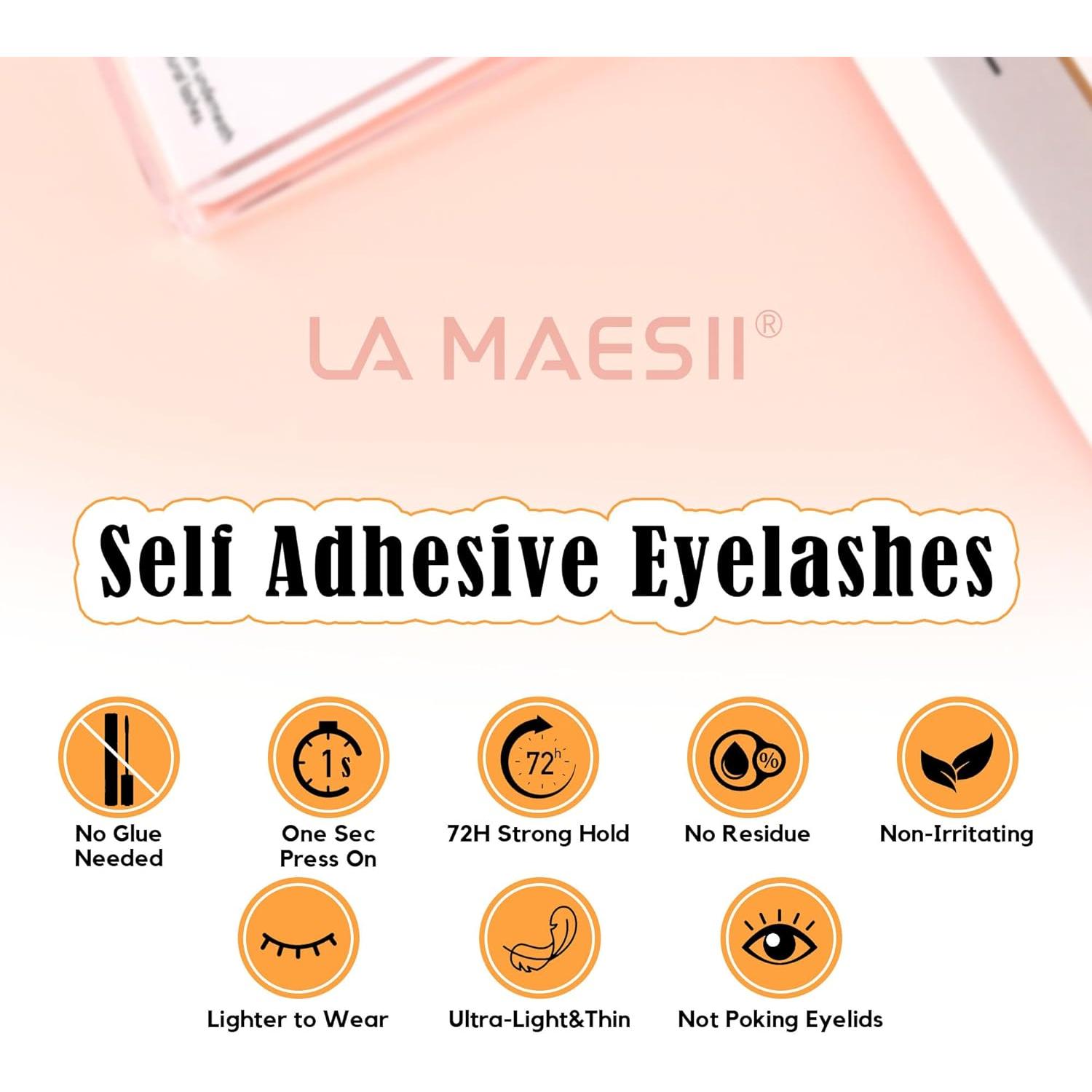 Pestañas Autoadhesivas La Maesii C Curl 10-14mm Reutilizables