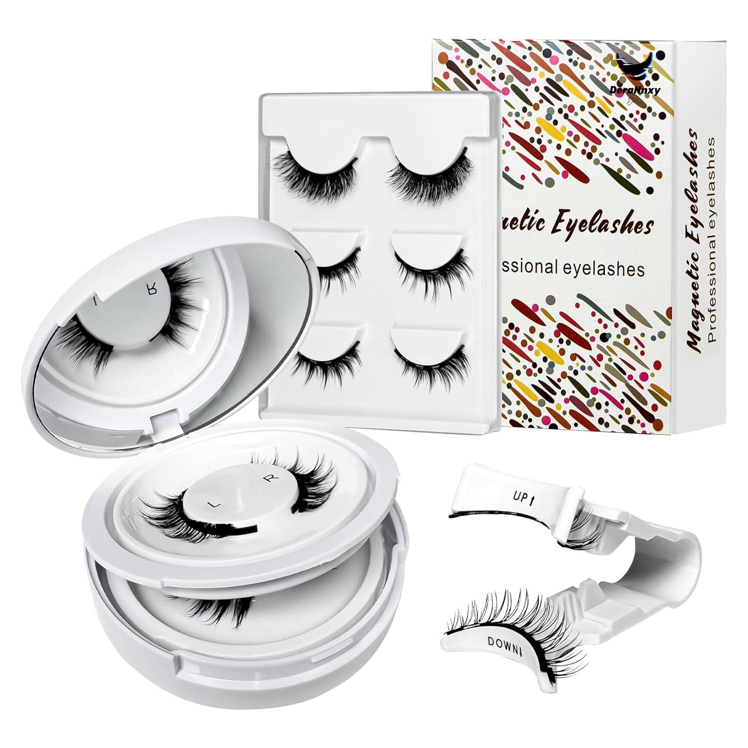 Pestañas Magnéticas Reutilizables DeraNnxy 5 Pares con Aplicador