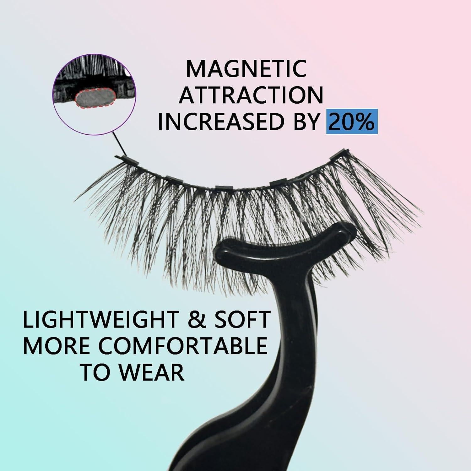 Pestañas Magnéticas Fayeerewo 18mm Ojos de Gato - 5 Pares