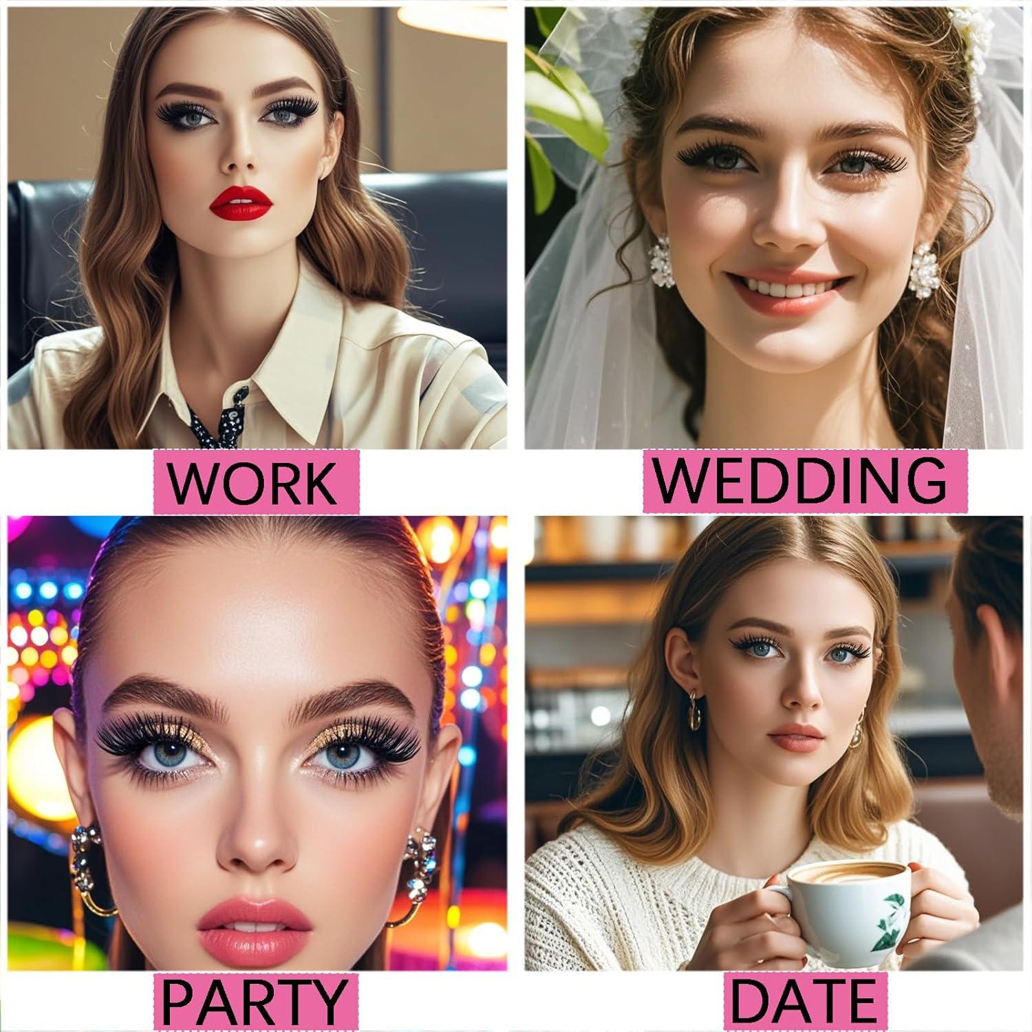 Pestañas Magnéticas Fayeerewo 18mm Ojos de Gato - 5 Pares