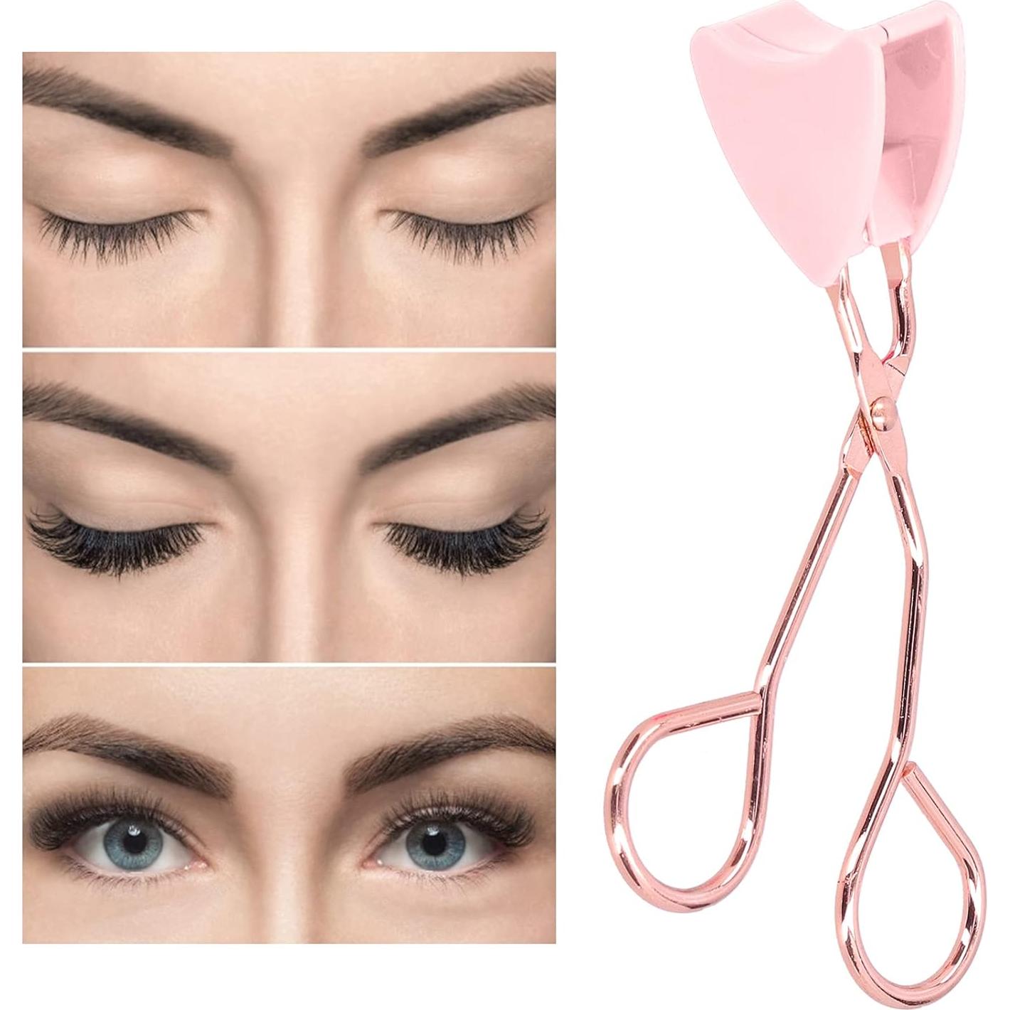 Aplicador de Pestañas Magnéticas Brrnoo Oro Rosa - Pinzas de Acero Inoxidable